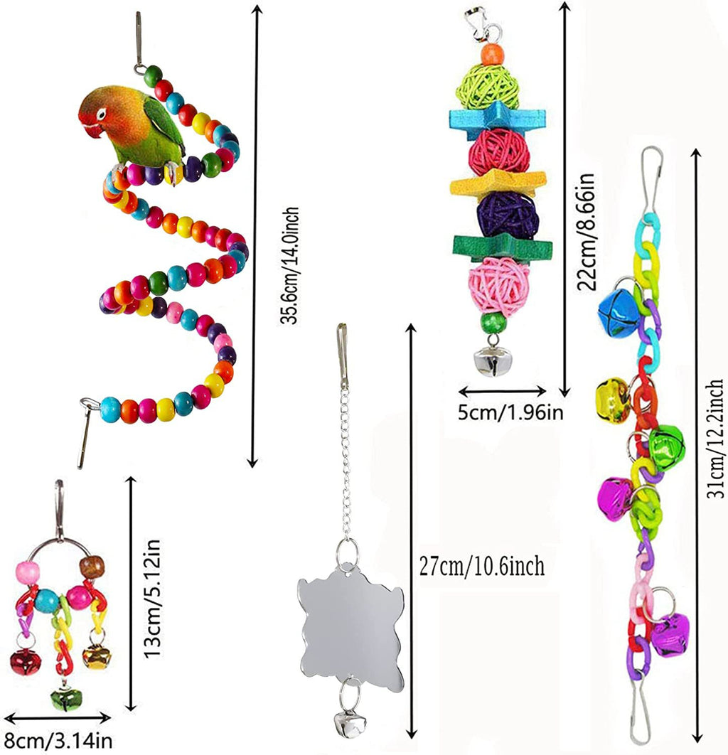 7-Piece Parrot Cage Toy Set