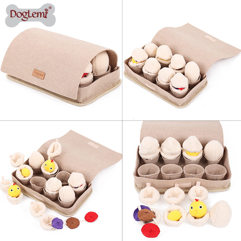 Surprise Egg Dog Enrichment Toy in use