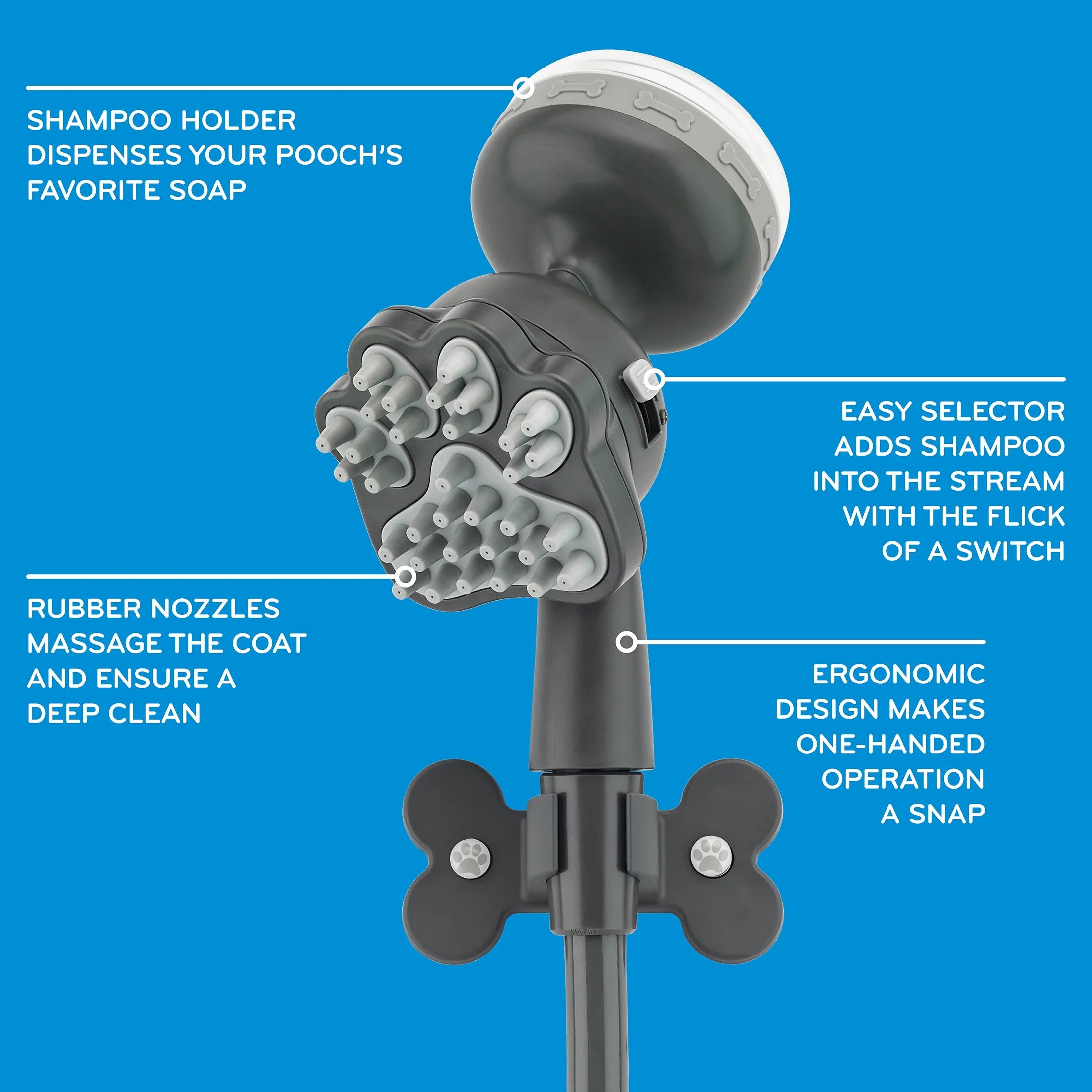 Rinse & Brush Pet Shower Sprayer