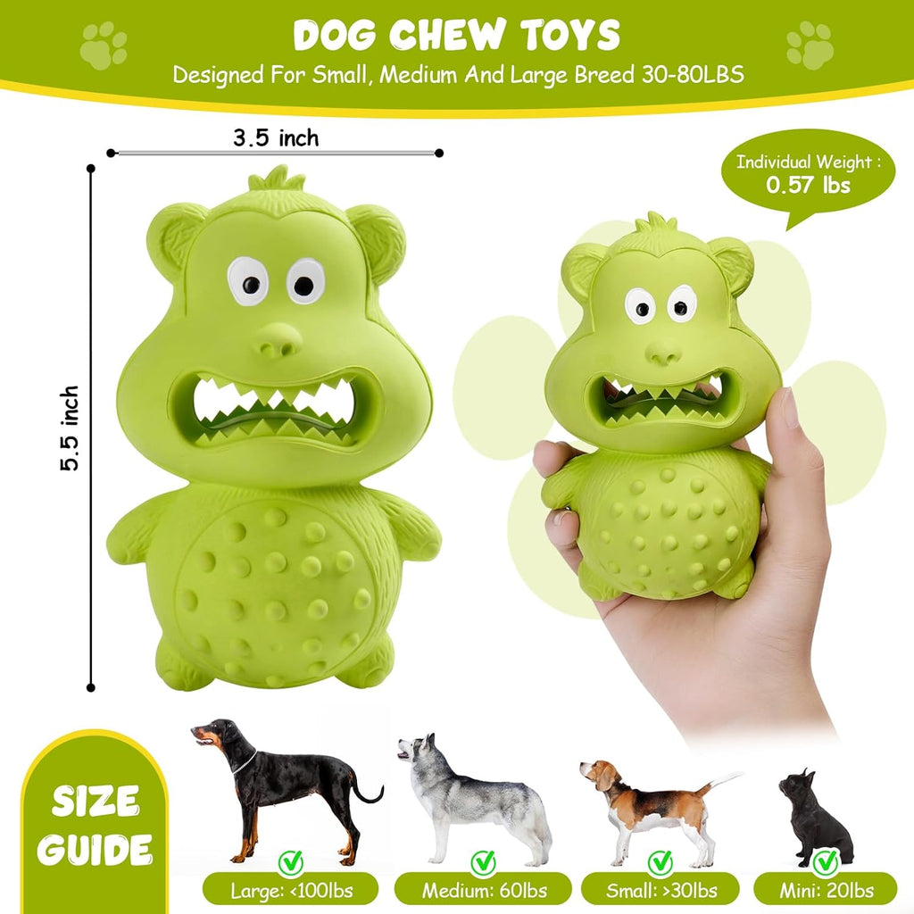 Natural Rubber Squeaky Chew Toy for Dogs