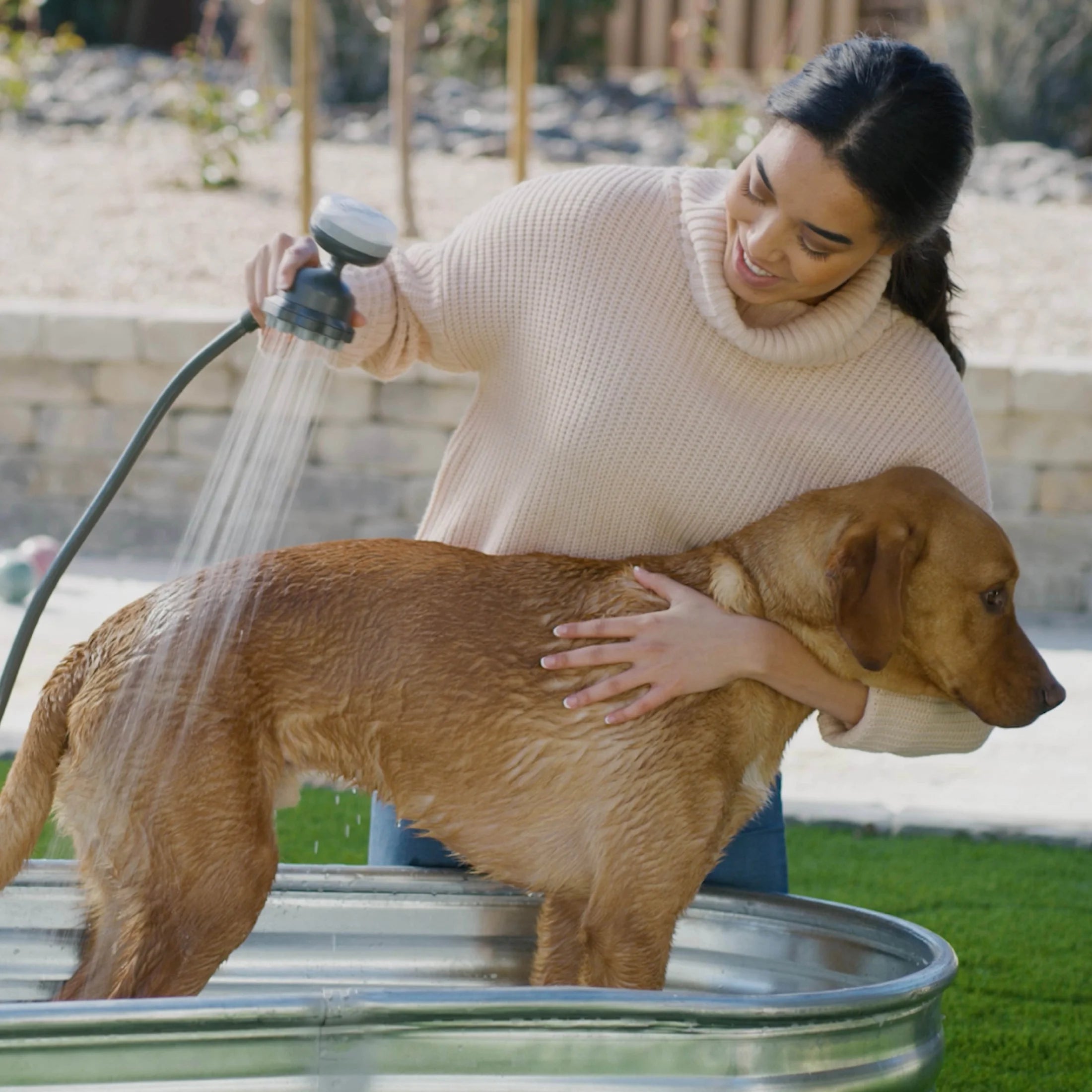 Rinse & Brush Pet Shower Sprayer