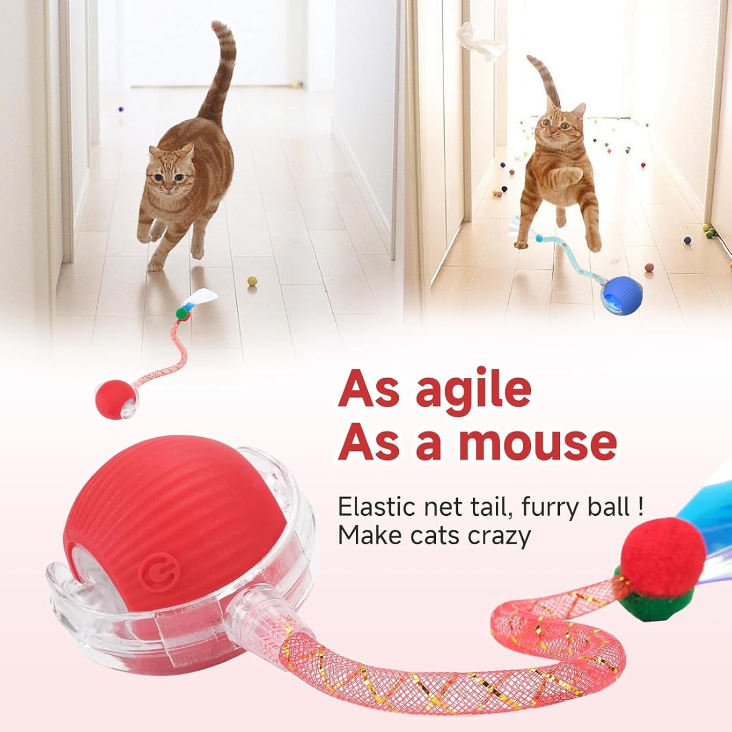HuntMode 2-Pack Rechargeable Interactive Cat Balls