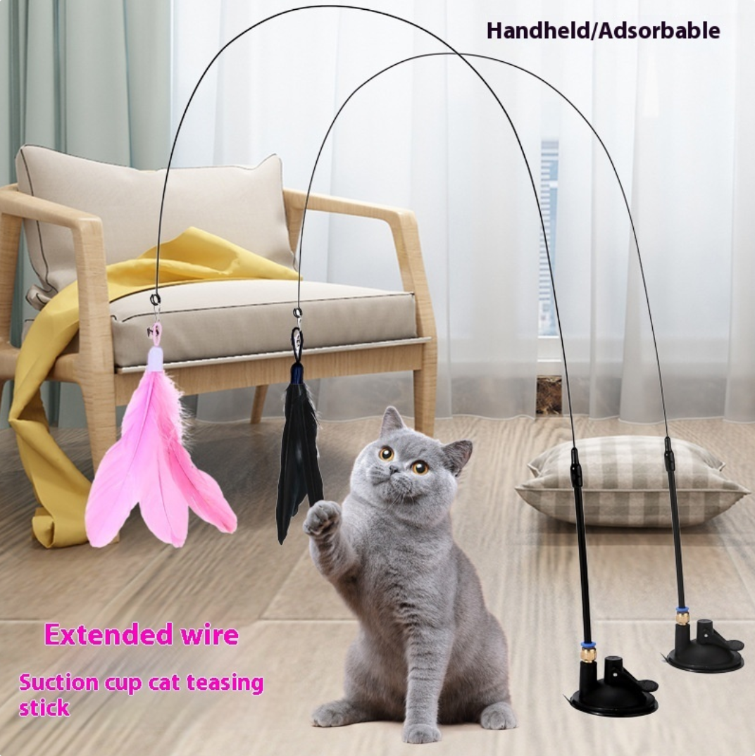Suction-Cup Cat Teaser with Bell