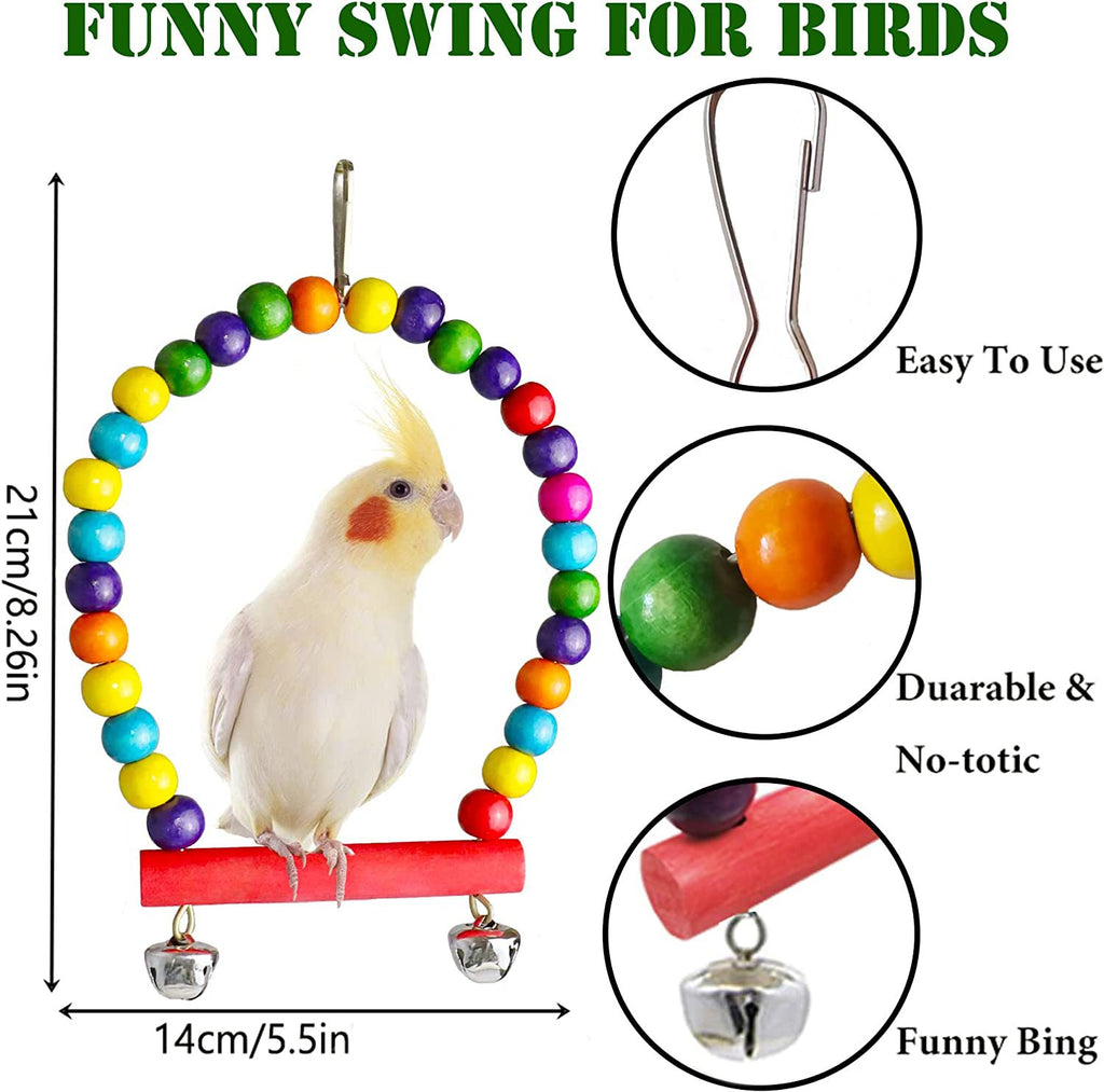 7-Piece Parrot Cage Toy Set