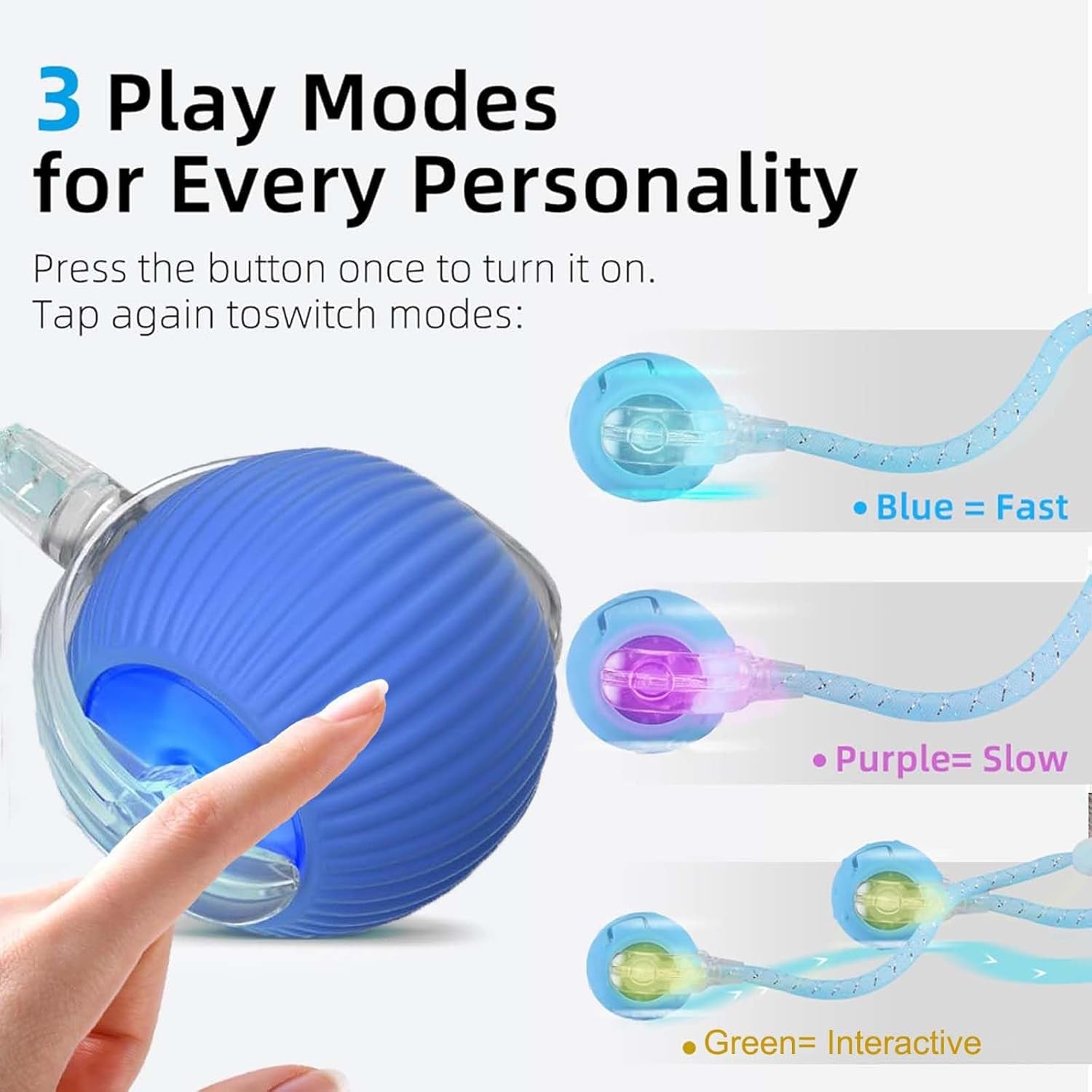 HuntMode 2-Pack Rechargeable Interactive Cat Balls