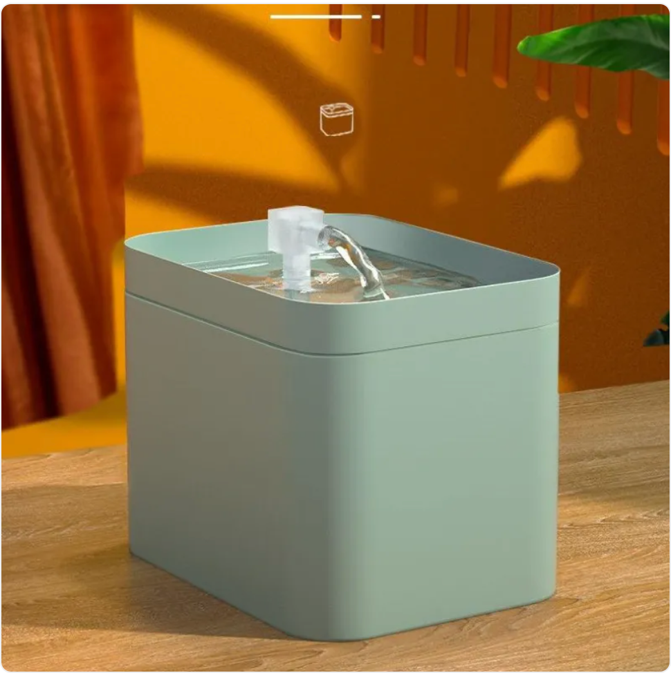 Quiet-Flow Pet Water Fountain — USB or US Plug in use