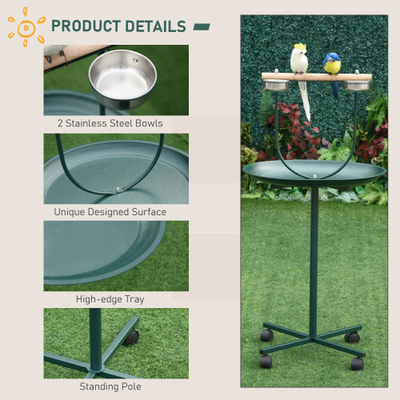 Rolling Bird Training Perch & Play Stand