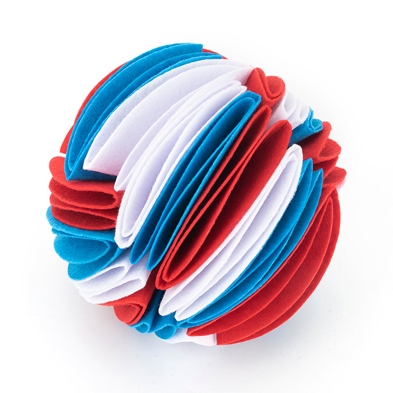 Snuffle Ball for Nose-Work Play in use