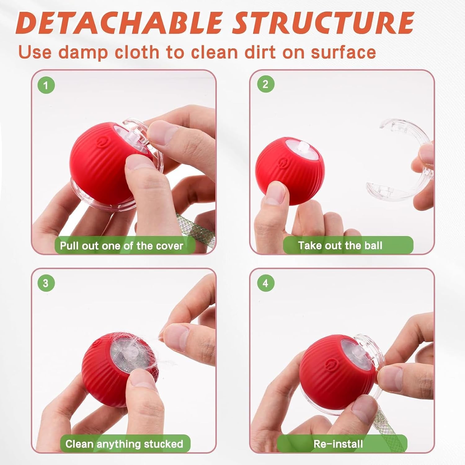 HuntMode 2-Pack Rechargeable Interactive Cat Balls