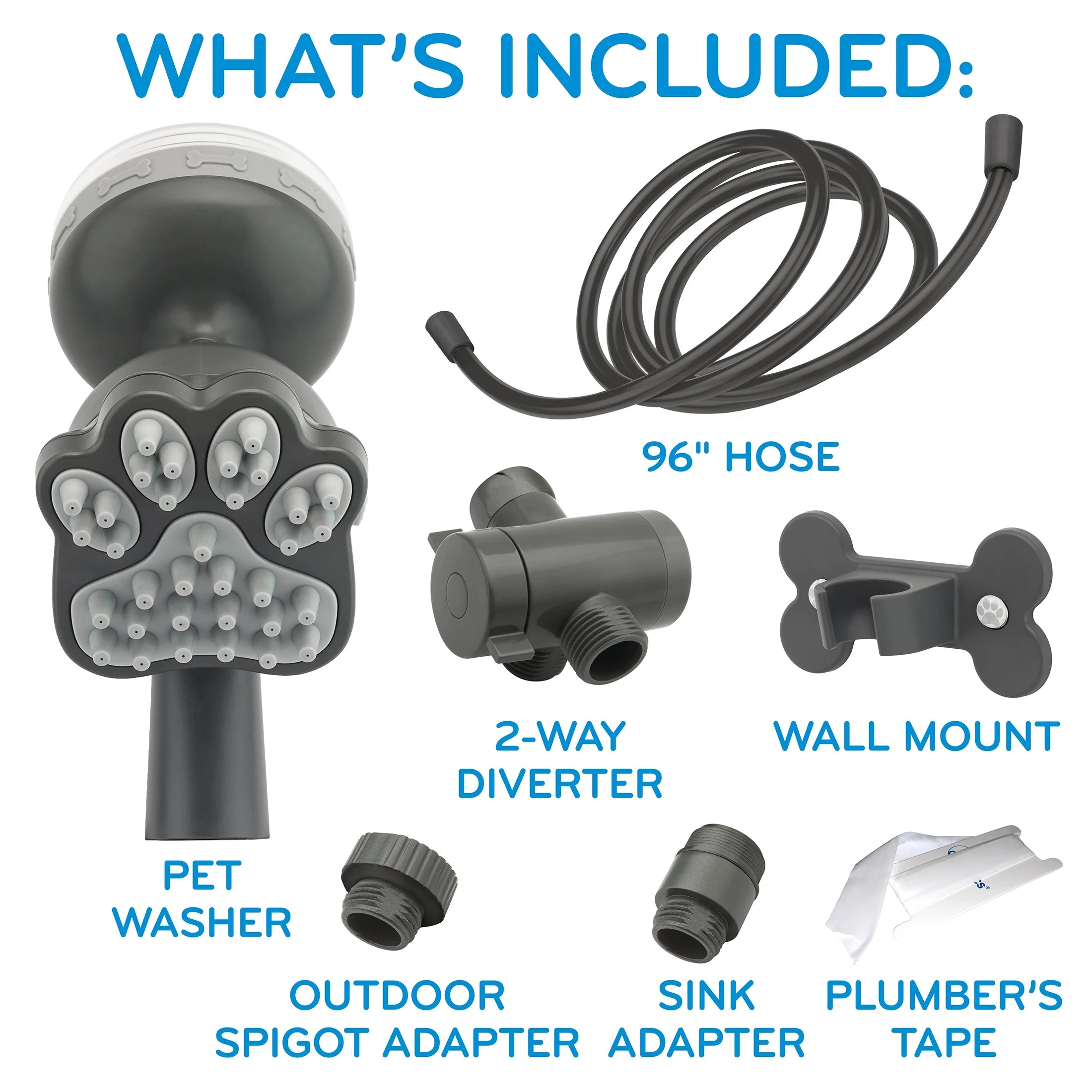 Rinse & Brush Pet Shower Sprayer