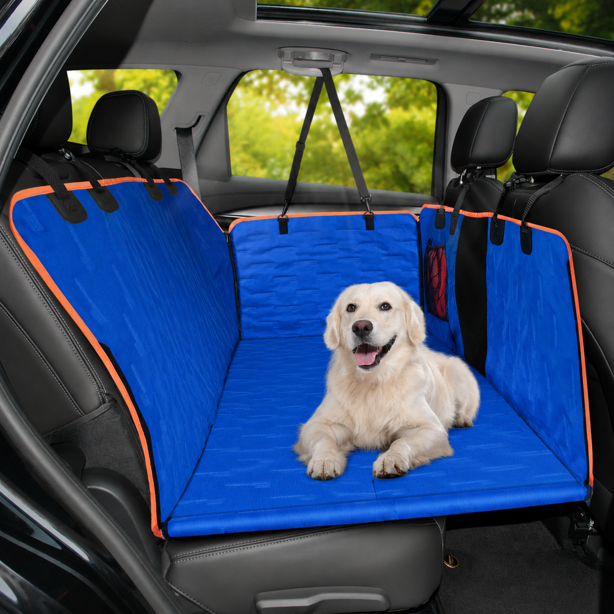 Hard-Bottom Dog Back-Seat Extender – Blue